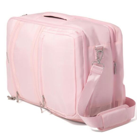 BAGGALANI Modern Convertible Backpack Suitcase Removable Strap Pink | NWT - Picture 3 of 8